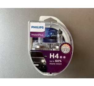Комплект галогеновых ламп Н4 Philips VisionPlus +60% 12V 60/55W