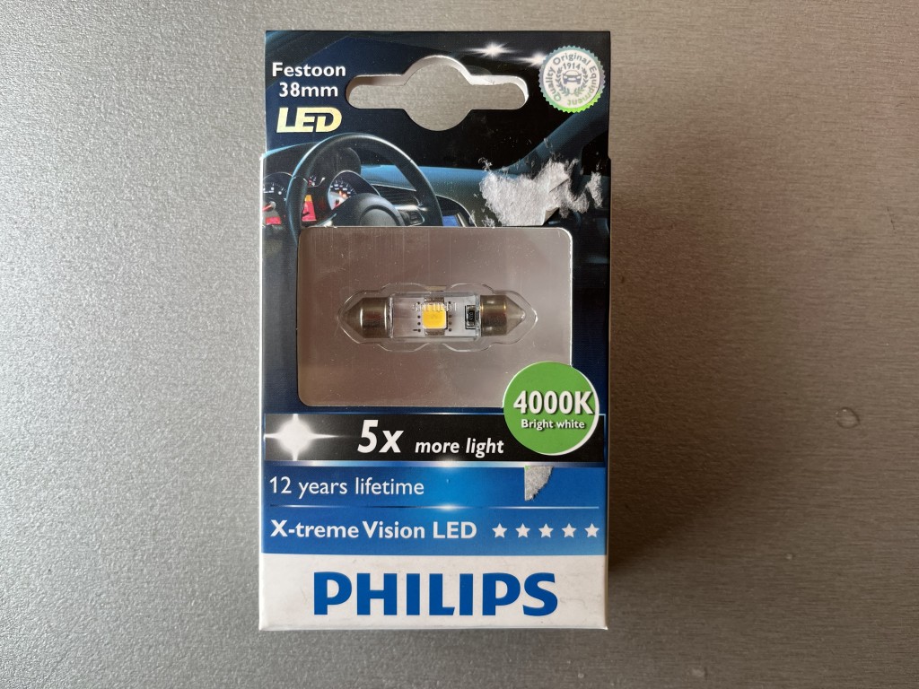 Светодиодная лампа C5W Philips 4000K 38mm 12V