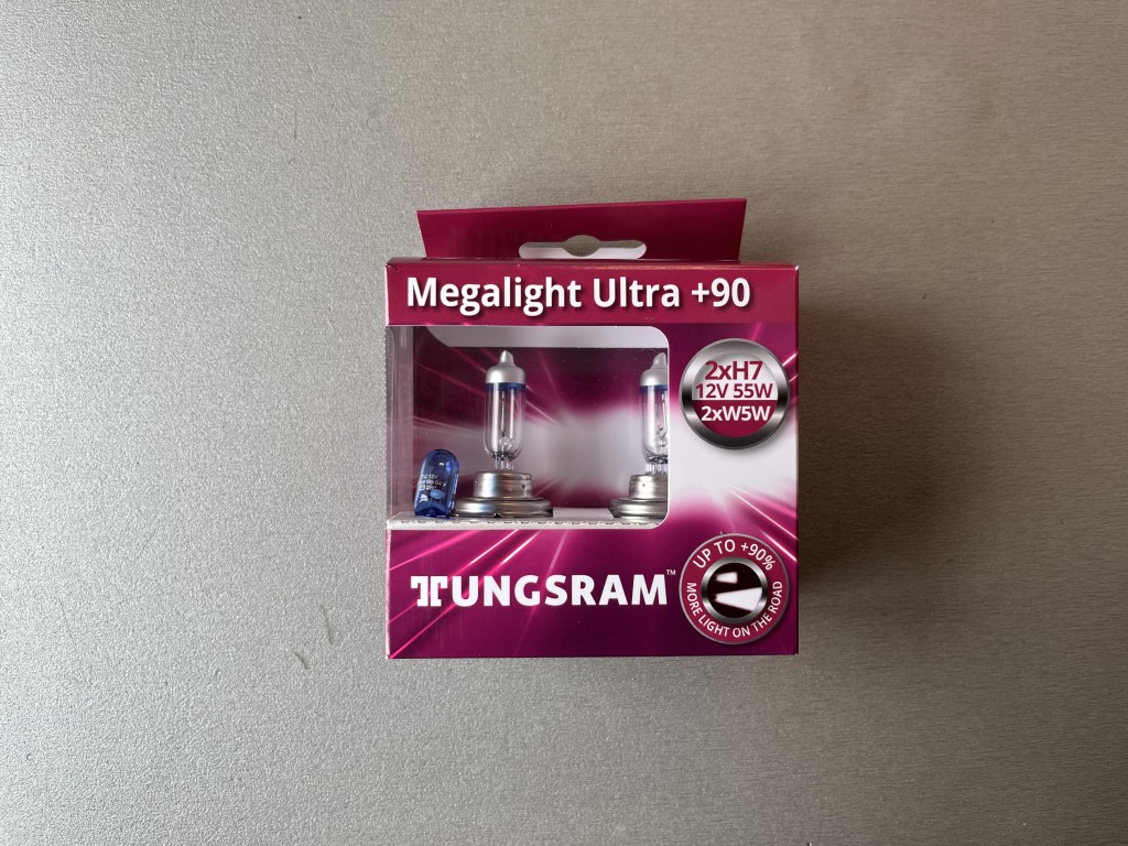 Комплект галогеновых ламп Trungsram H7+90% Megalight Ultra 12V 55W