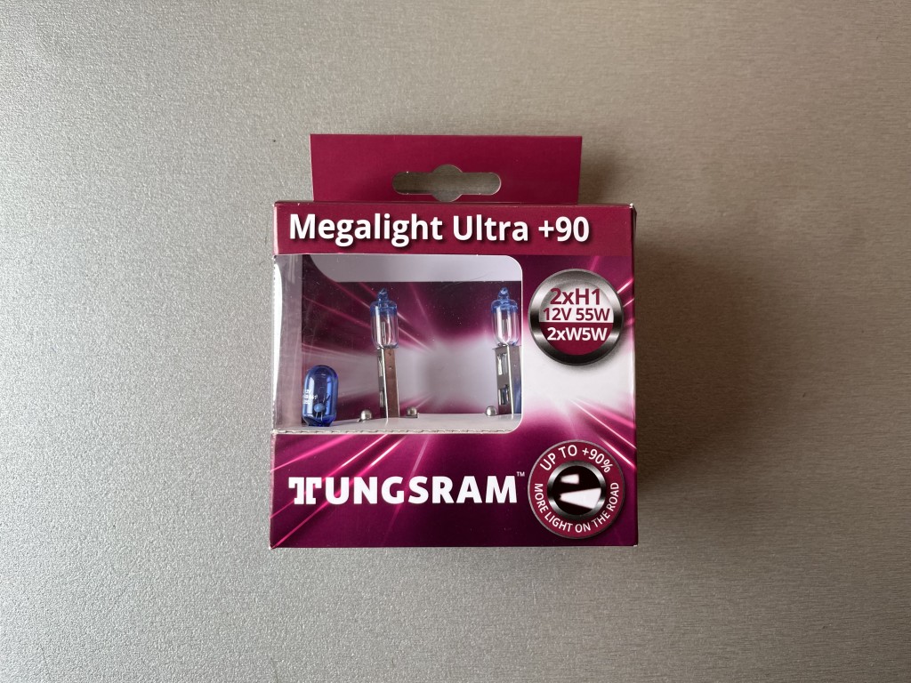 Комплект галогеновых ламп Trungsram H1 +90% Megalight Ultra 12V 55W
