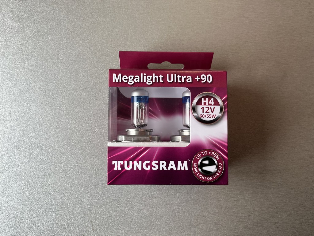 Комплект галогеновых ламп Trungsram H4 +90% Megalight Ultra 12V 55/60W